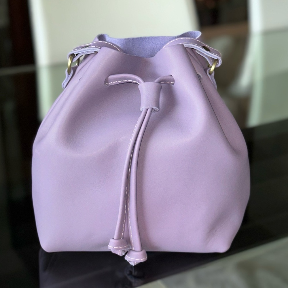 SOLD Lavender Small Bucket Bag Portland Leather Goods